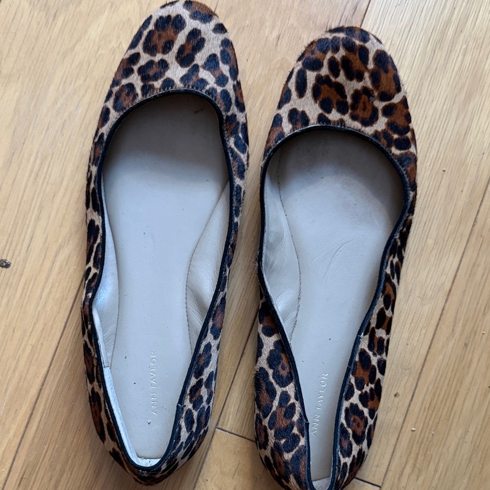 Ann Taylor Animal Print Flats